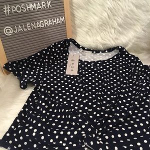 Gaze dtla polka dot spandex top S
